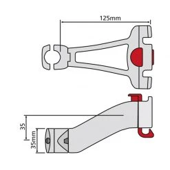KlickFix Adaptateur cintre pour potence, noir -Sacoches Velo Boutique KlickFix Lenkeradapter Vorbau Main 2