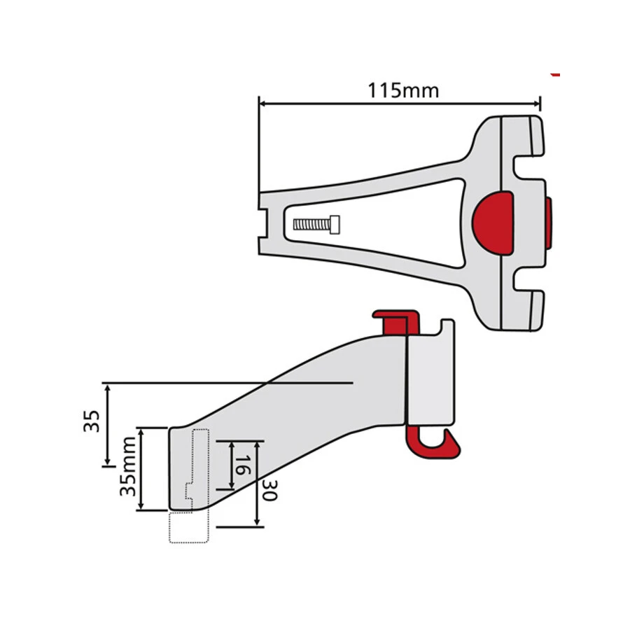 KlickFix Adaptateur cintre pour jeu de direction, noir 2 KlickFix Adaptateur cintre pour jeu de direction, noir – Image 2