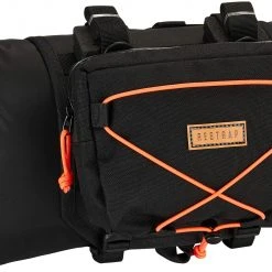 Restrap Bar Bag Holster M avec pochette alimentaire, noir
