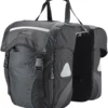 XLC Carry More Sacoche vélo double 30l avec Adaptateur, noir