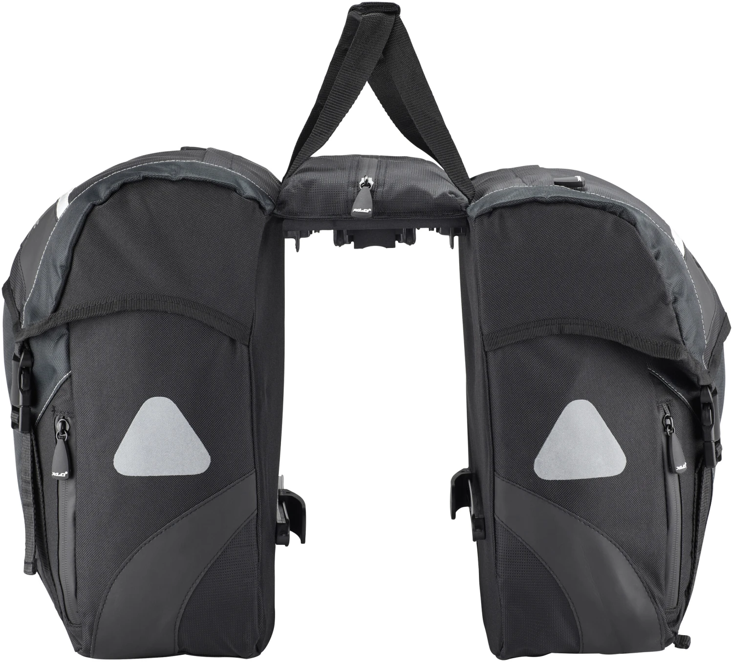 XLC Carry More Sacoche vélo double 30l avec Adaptateur, noir 2 XLC Carry More Sacoche vélo double 30l avec Adaptateur, noir – Image 2
