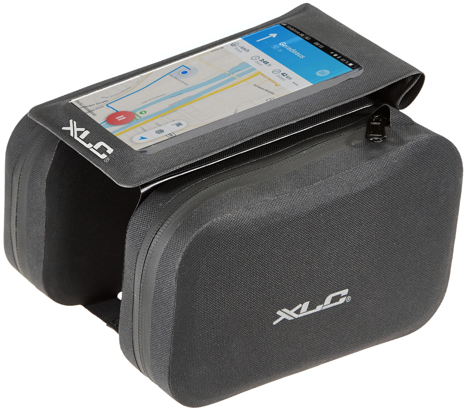 XLC Sacoche pour cadre de vélo avec housse pour téléphone, noir 1 XLC Sacoche pour cadre de vélo avec housse pour téléphone, noir